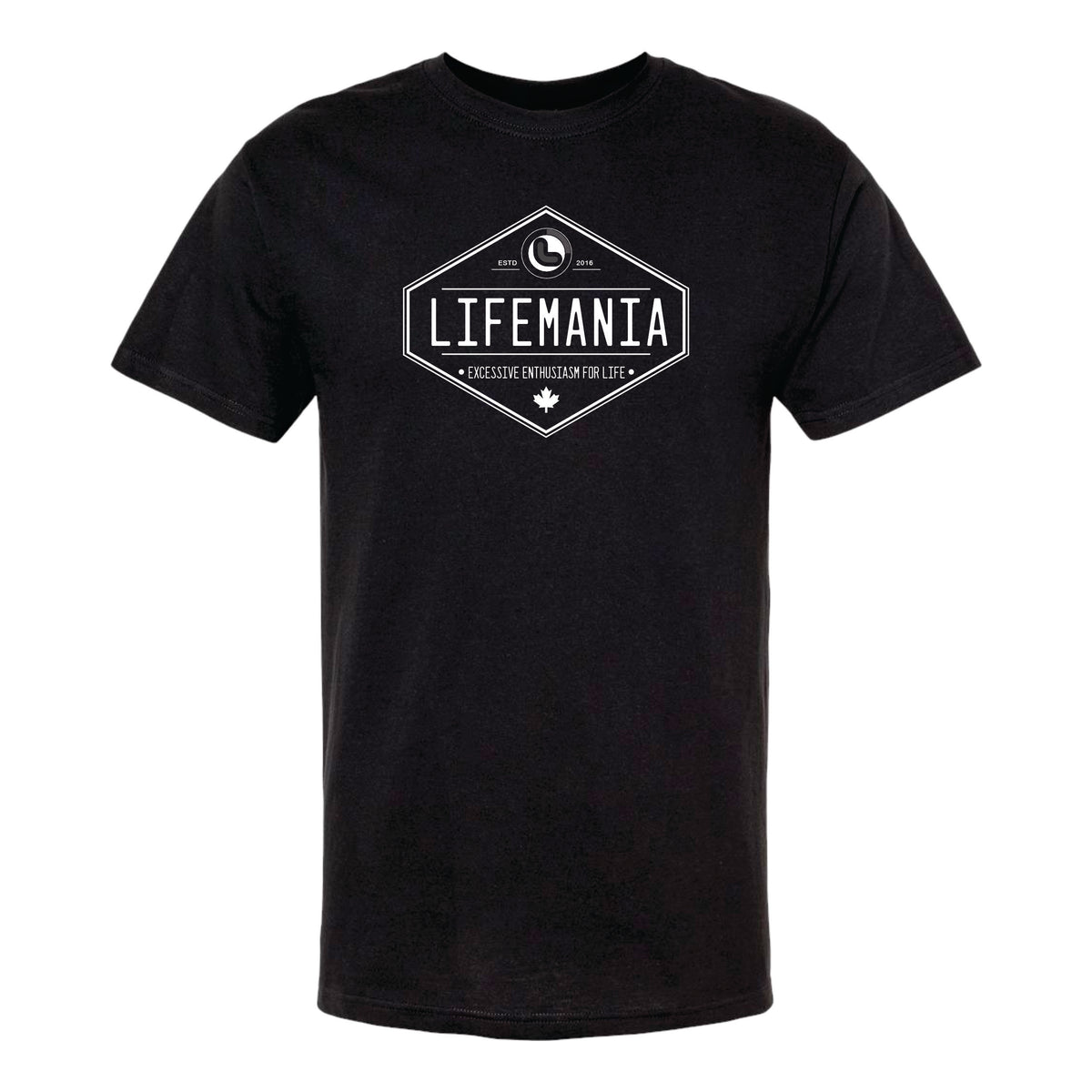Diamond Logo T-Shirt - Lifemania Black Cotton Tee