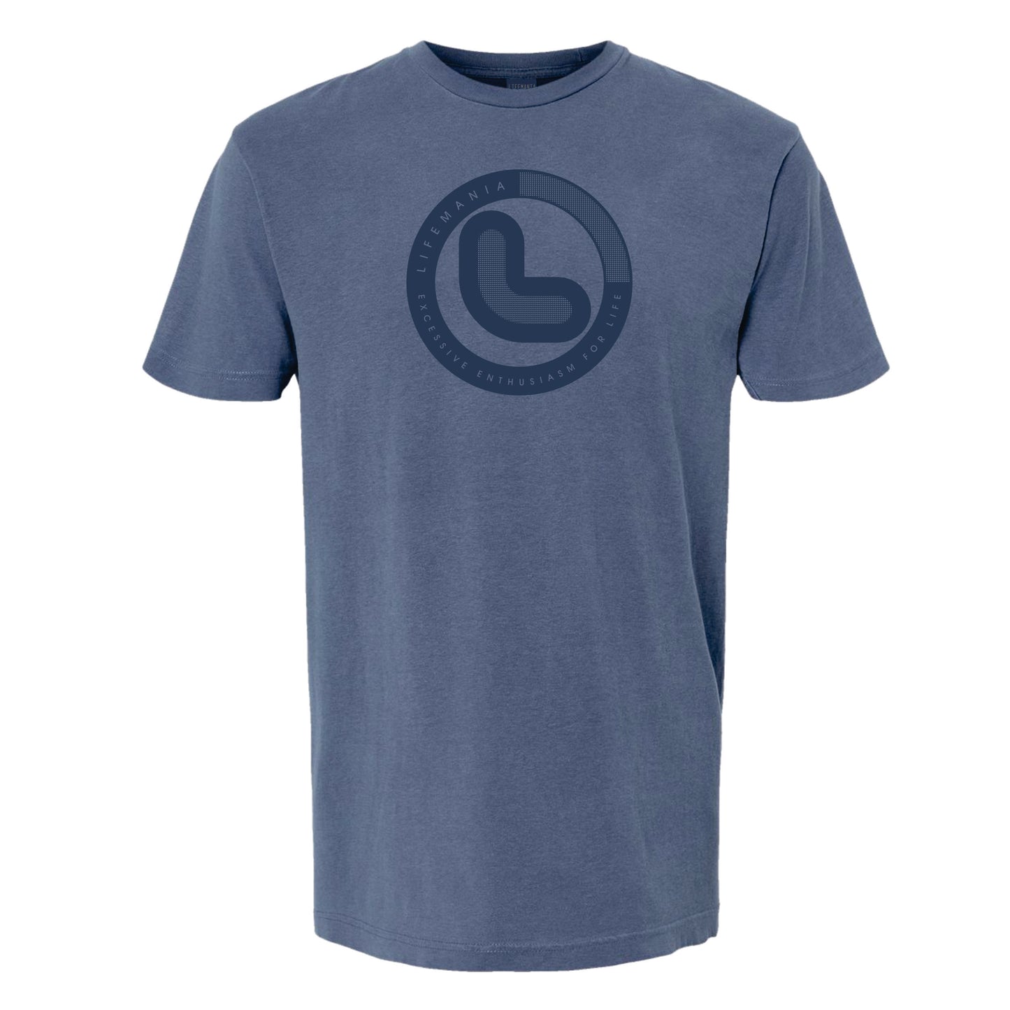 Lifemania vintage solid standard logo garment dyed t-shirt