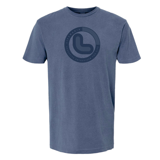Lifemania vintage solid standard logo garment dyed t-shirt