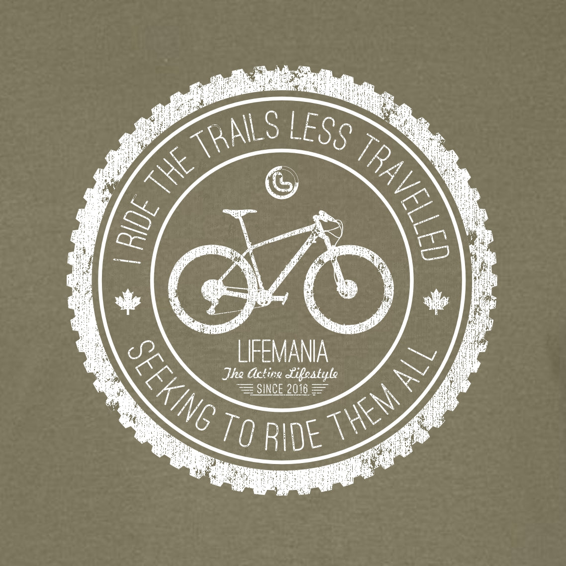 Lifemania Mountain Bike T-Shirt - Military Green