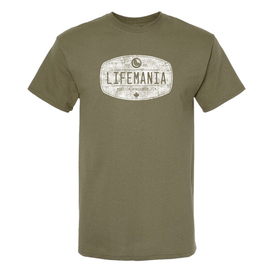 Lifemania vintage distressed oval design t-shirt