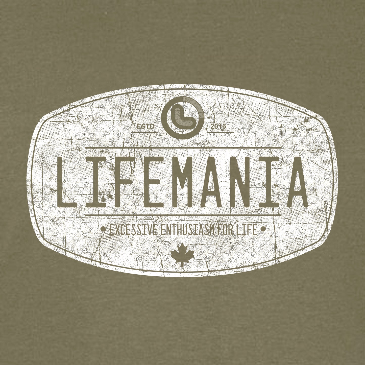 Lifemania vintage distressed oval design t-shirt