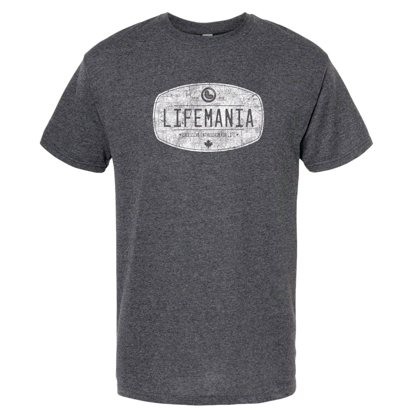 Lifemania vintage distressed oval design t-shirt