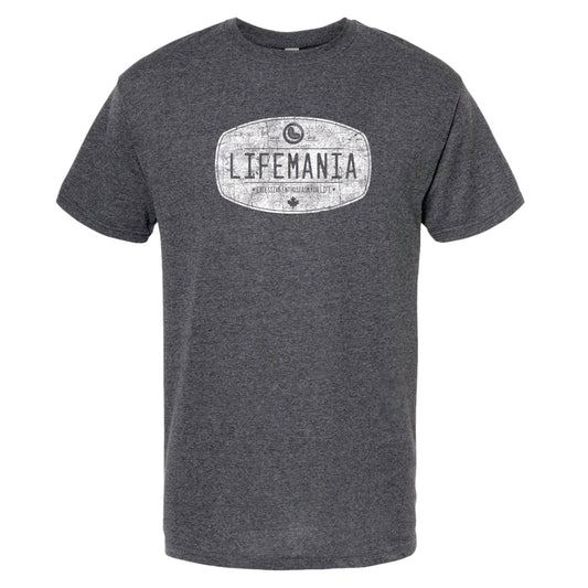 Lifemania vintage distressed oval design t-shirt