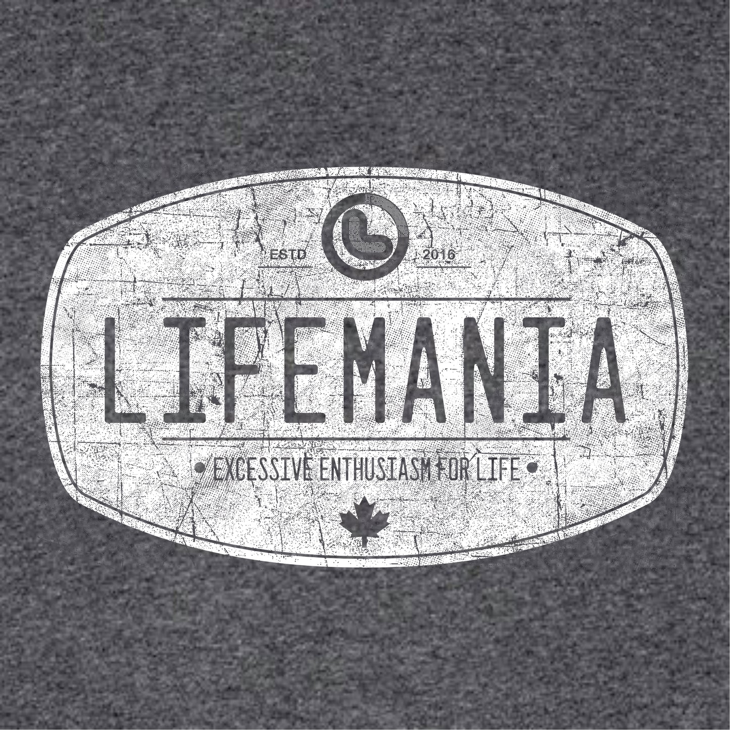 Lifemania vintage distressed oval design t-shirt