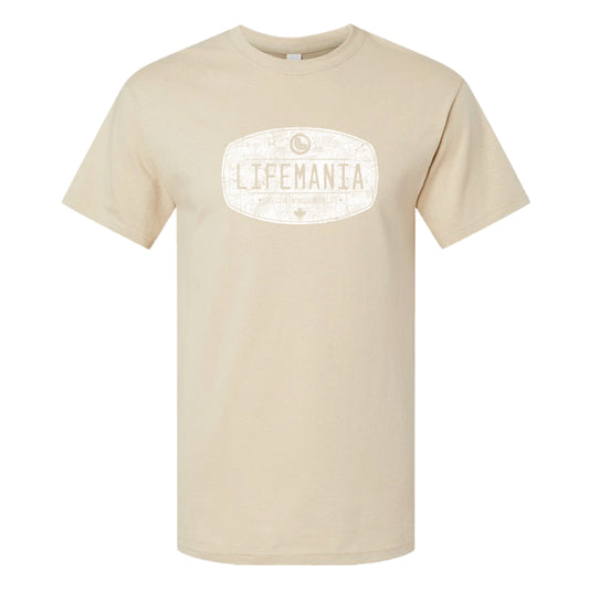 Lifemania vintage distressed oval design t-shirt