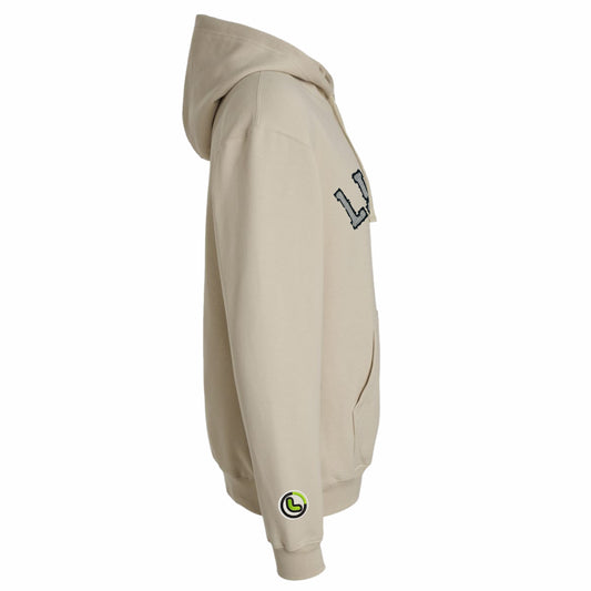 Lifemania Vintage Distressed Applique Hoodie - Sand